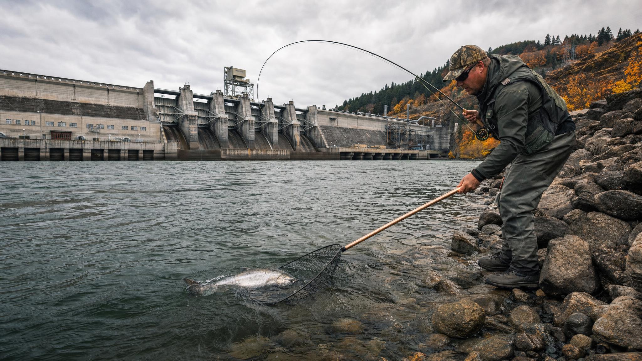 Bonneville Dam Tailrace Chinook: Bank Fishing Oregon's Most Accessible Fall Salmon Spot