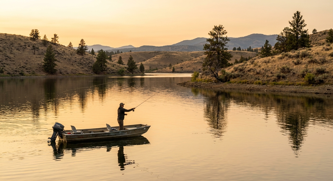Pine Hollow Reservoir: Summer Largemouth Bass and Crappie Fishing in Oregon's Wasco County Foothills