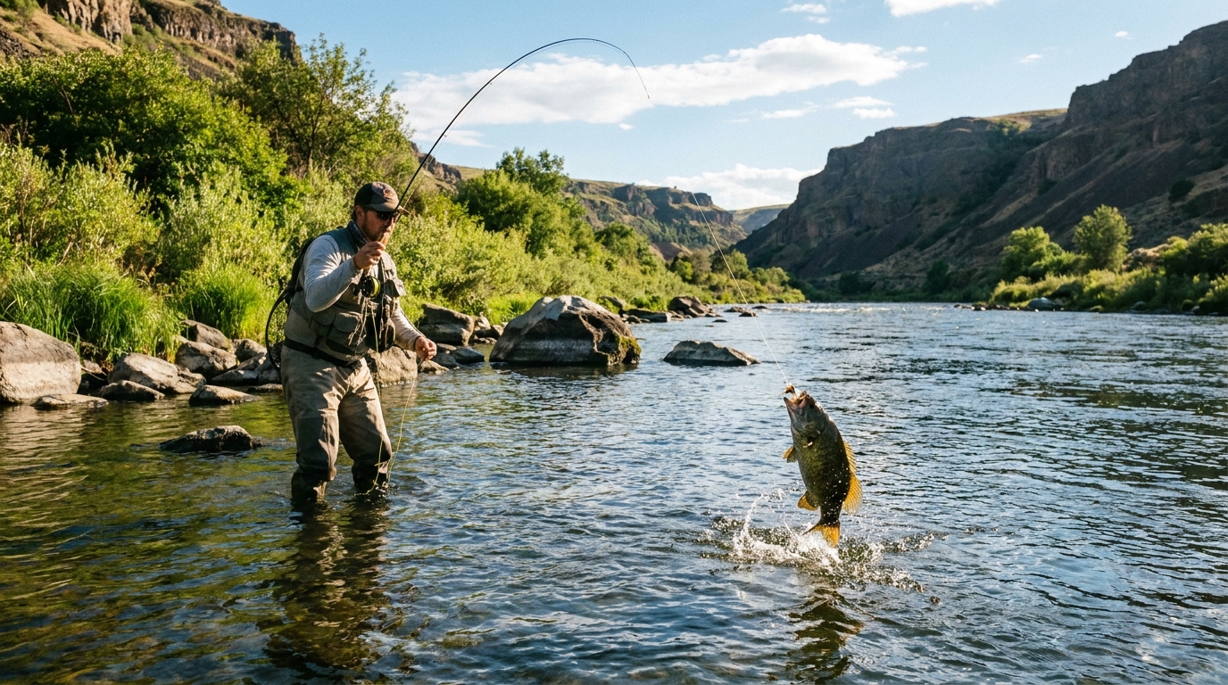 Summer Smallmouth Bass on the Umpqua River: Wade Fishing Oregon's Mid-River Gem